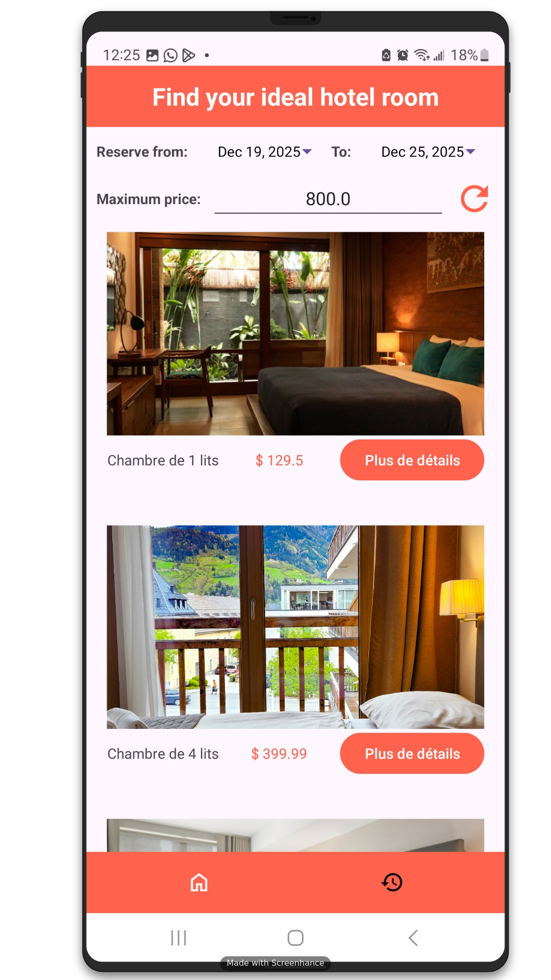 hotel res - booking mobile app